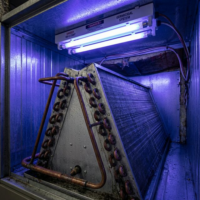 UV light installed in duct